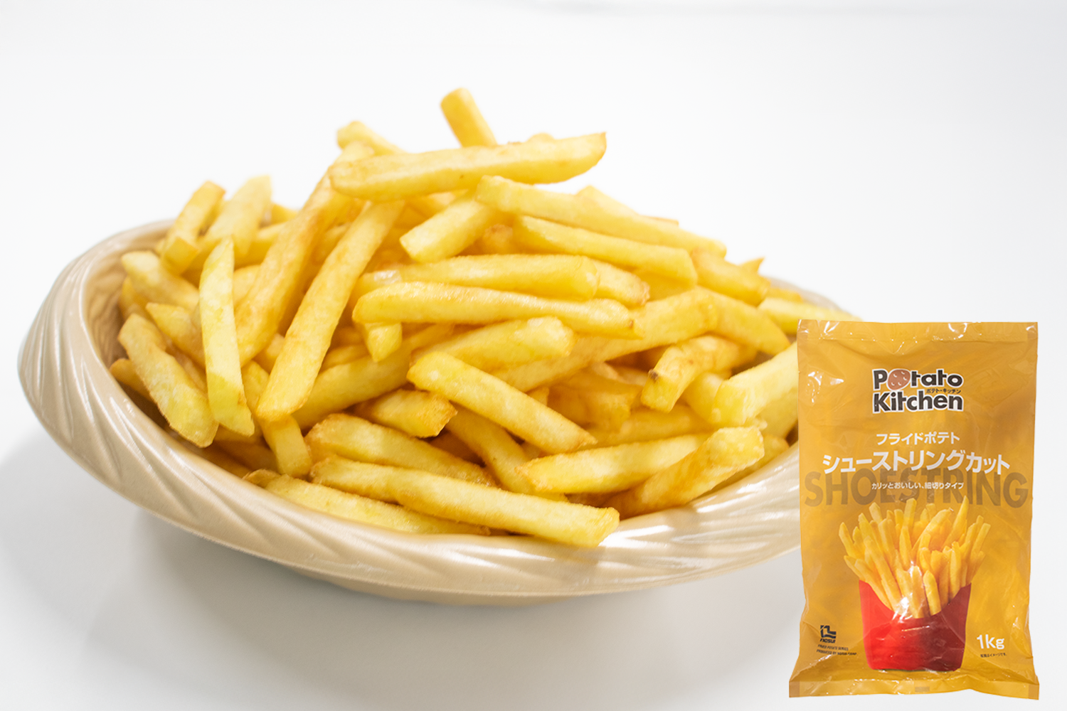 	
【業務用】 ノースイ ポテトキッチン フライドポテトシューストリングカット 1kg
