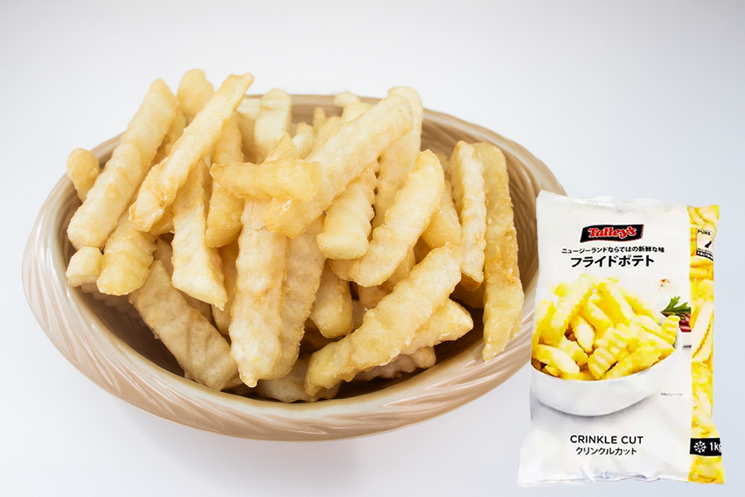 【業務用】 クラレイ ニュージーランド産 フライドポテトクリンクルカット 1kg