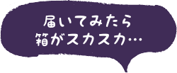 届いてみたら箱がスカスカ…