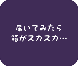 届いてみたら箱がスカスカ…