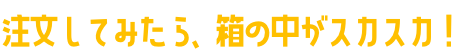 注文してみたら、箱の中がスカスカ！